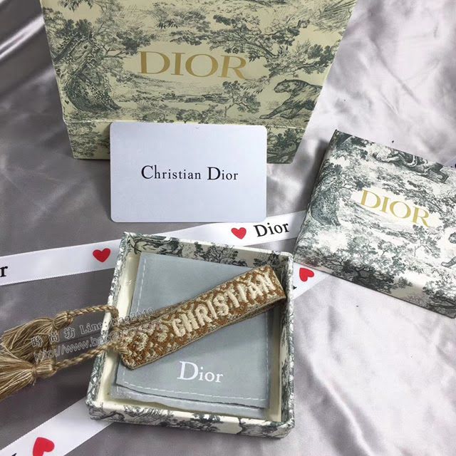 Dior飾品 迪奧經典熱銷款刺繡針織手環 迪奧DIOR編織伸縮流蘇手繩  zgd1224